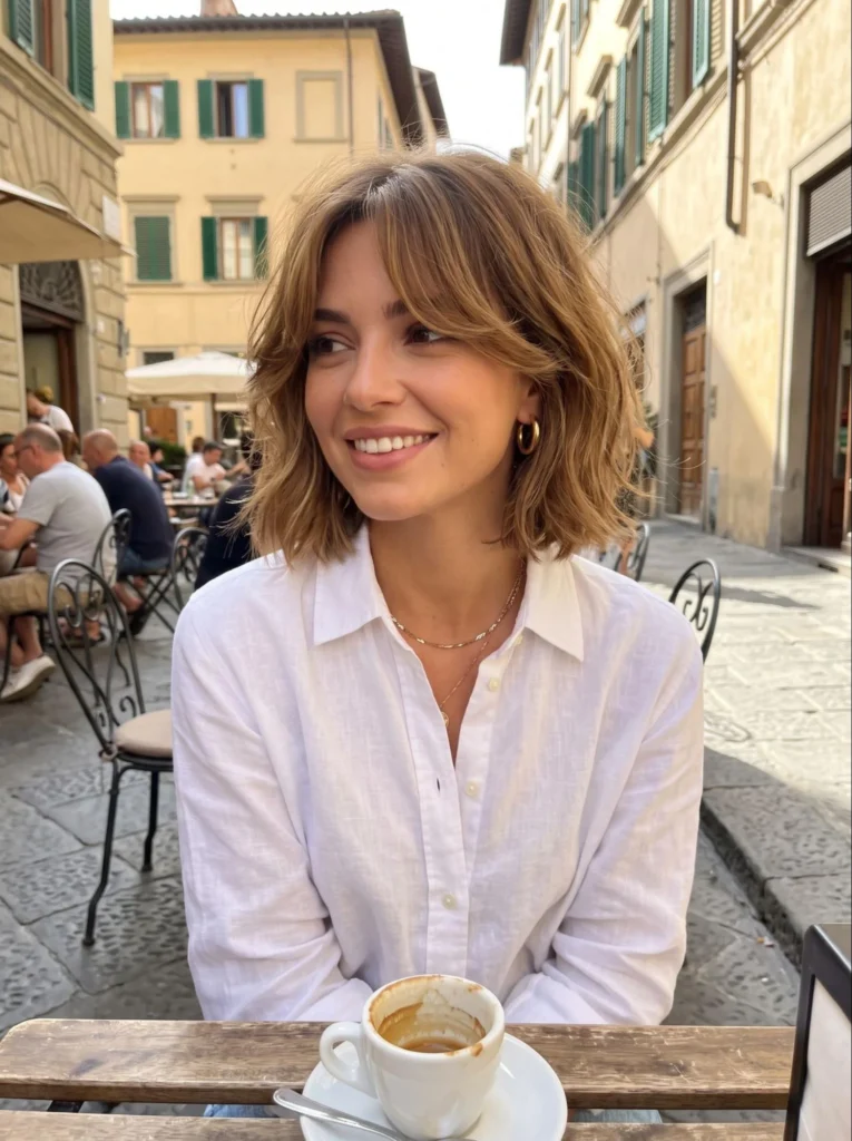 Italian Bob with Curtain Bangs