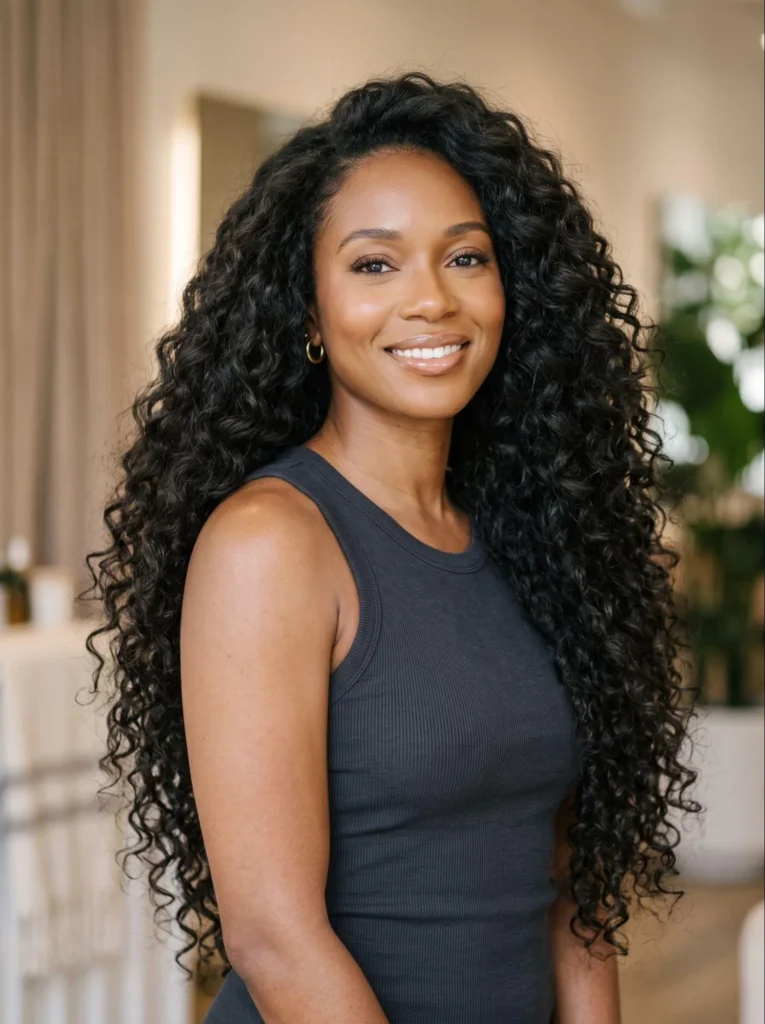 Extra Long Burmese Curly Hairstyle