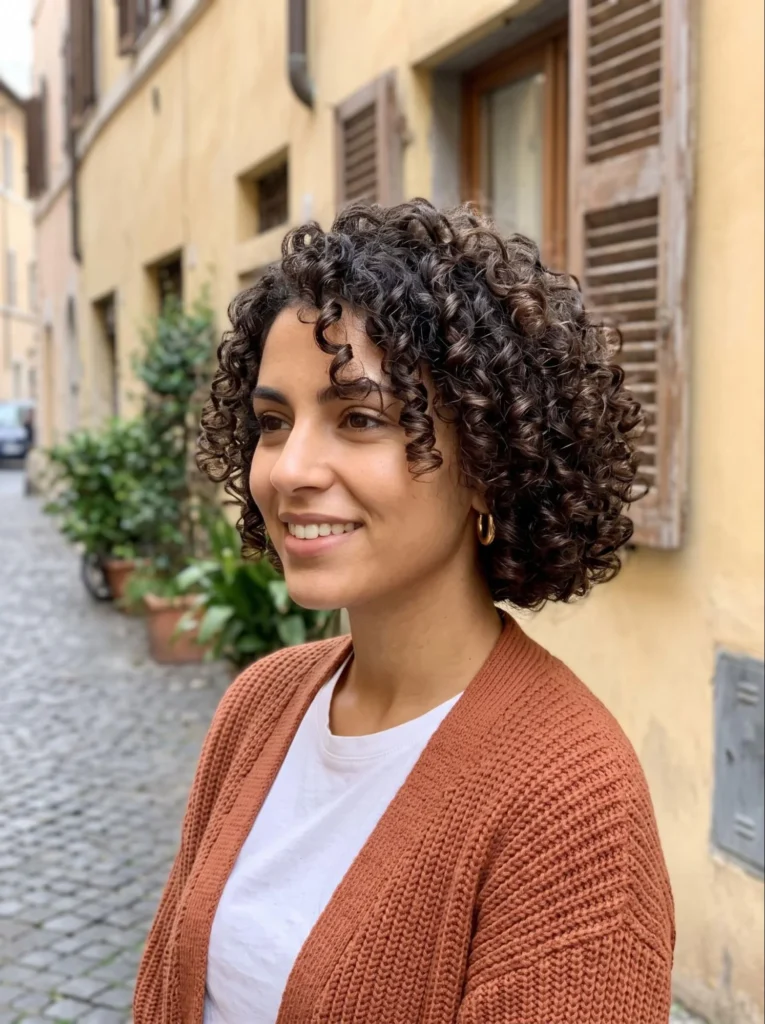 Curly Italian Bob With Defined Ringlets