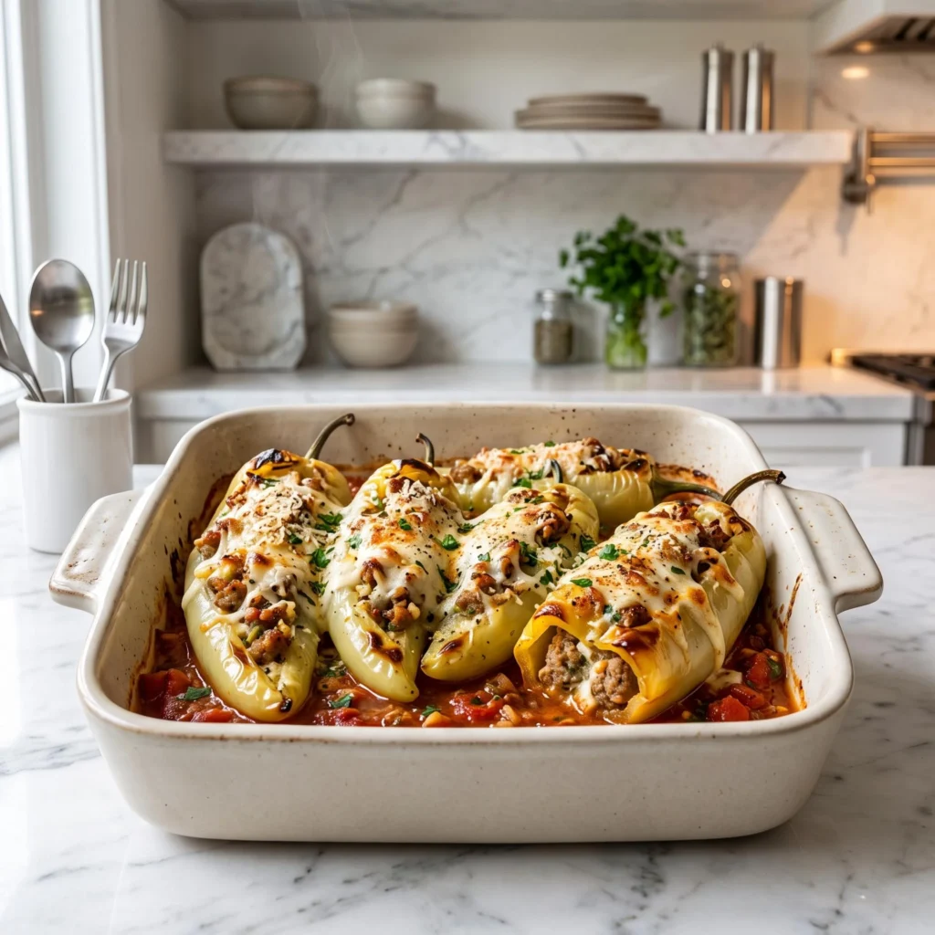 Healthy Stuffed Banana Peppers Recipe