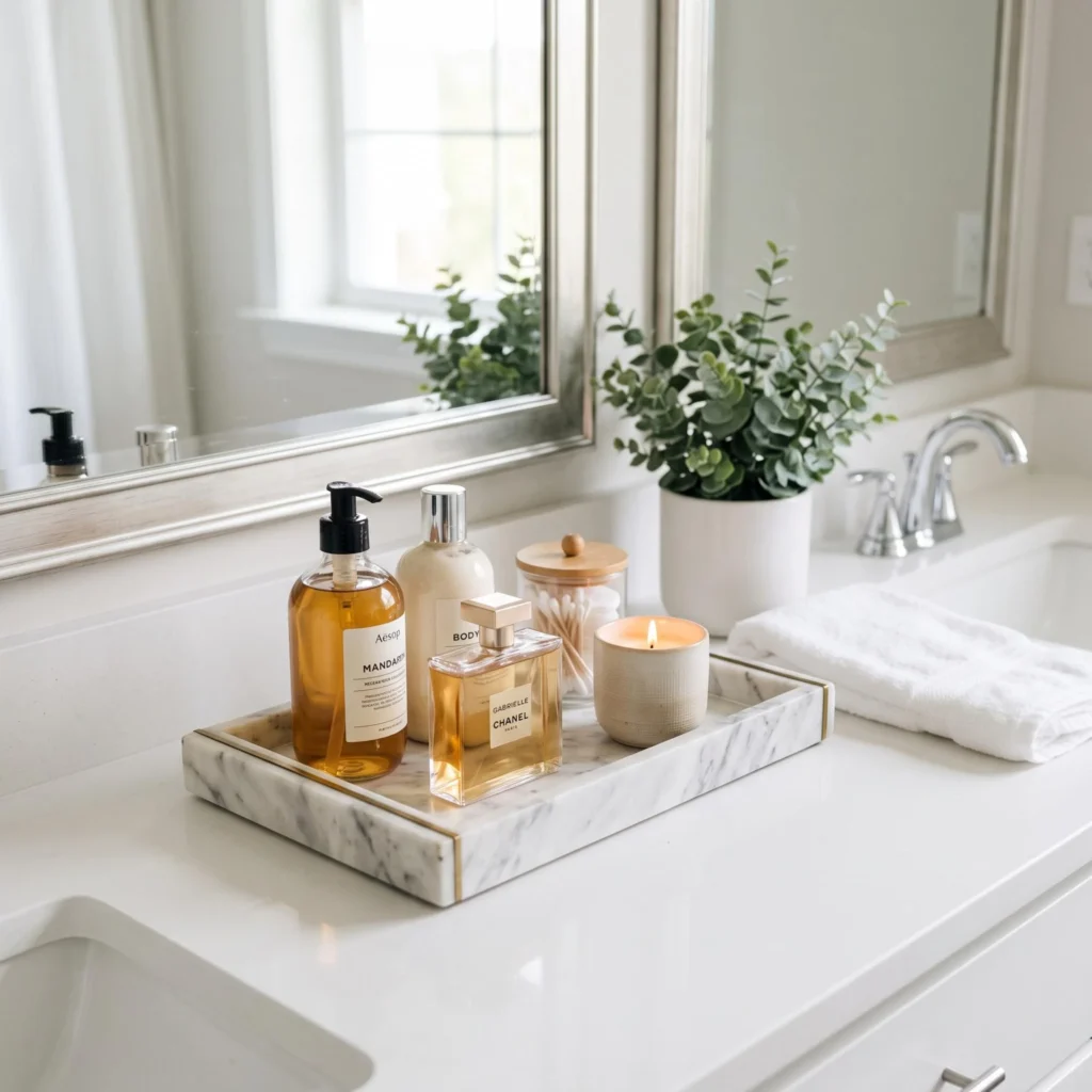 Use a Decorative Tray for Everyday Essentials