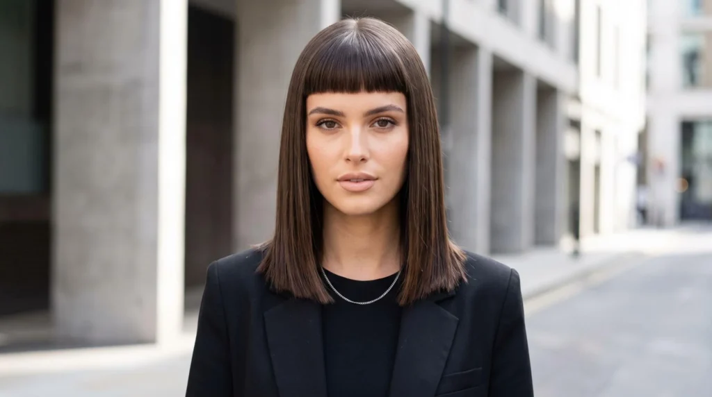 Shoulder Length Hair With Micro Bangs