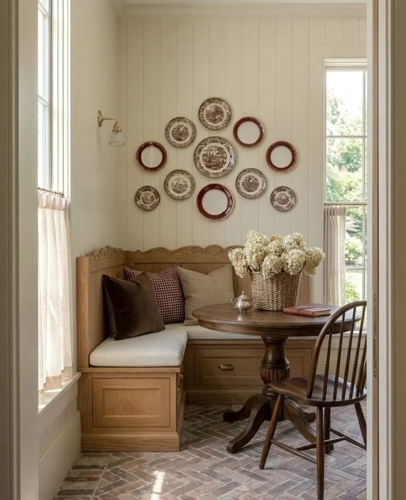 Cottage Breakfast Nook Plate WallÂ