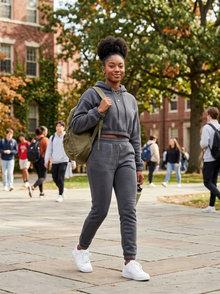 Cropped Hoodie With Joggers