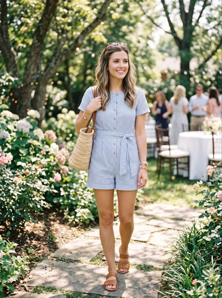 Seersucker Romper