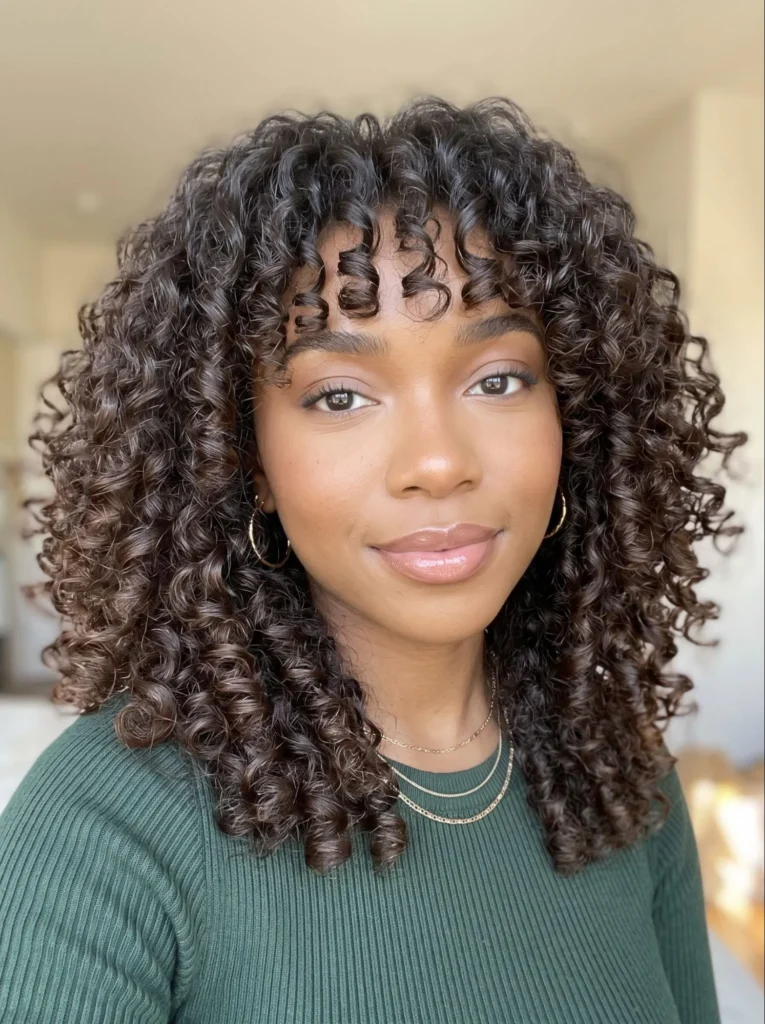 Burmese Curly Hair With Curly Bangs