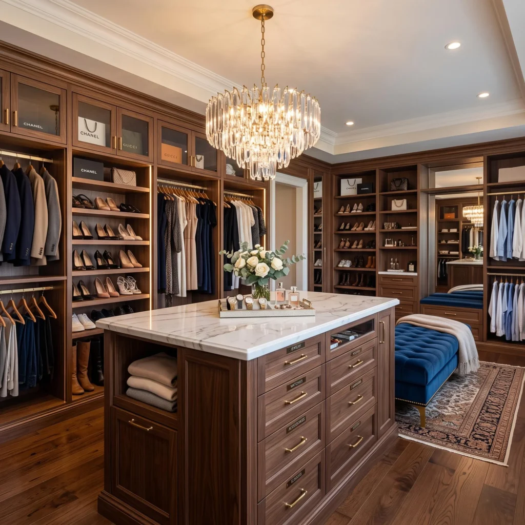Walk‑In Closet With Central Island Unit