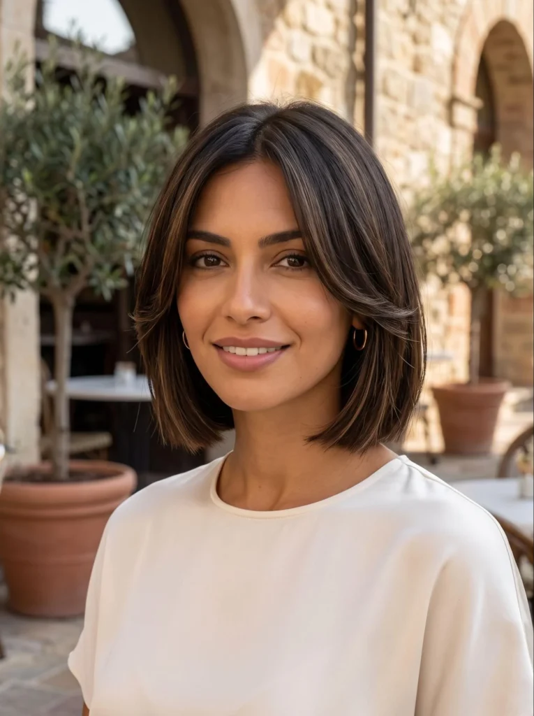 Blunt Italian Bob With Face‑Framing Layers