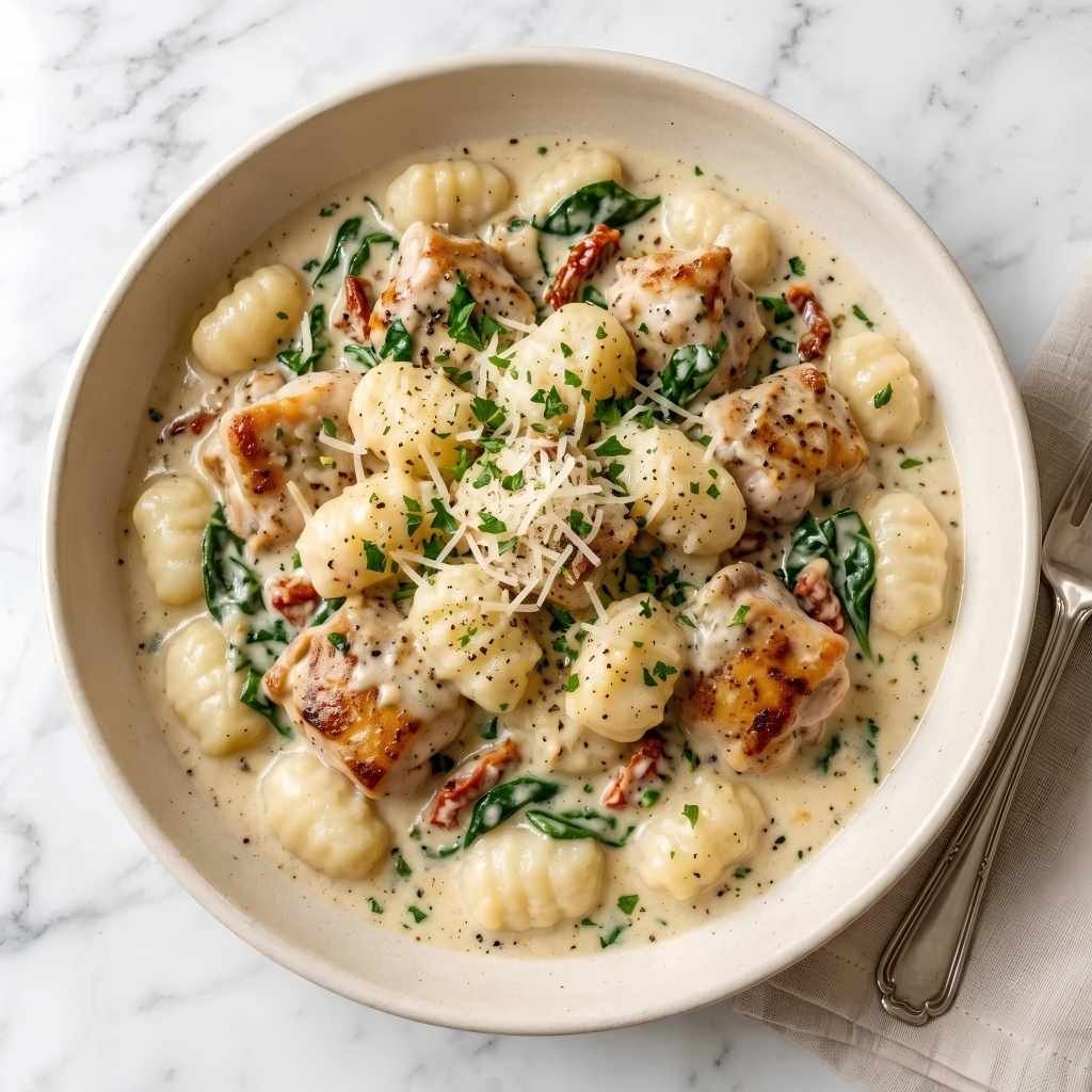 Creamy Chicken and Gnocchi Recipe
This creamy chicken and gnocchi recipe is the perfect comforting dinner for anyone craving a rich, restaurant-quality Italian-inspired meal at home. It combines seared chicken and pillowy potato gnocchi with a velvety