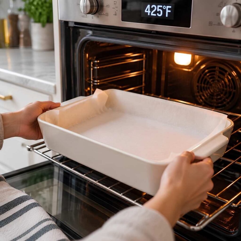 Heat the Oven and Line the Pans
Preheat the oven to 425°F (220°C). Line two half-sheet pans with parchment paper.