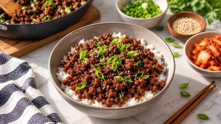 Korean Ground Beef Bulgogi Recipe Craving that bold, sweet-savory Korean flavor but don't have hours to marinate meat?
