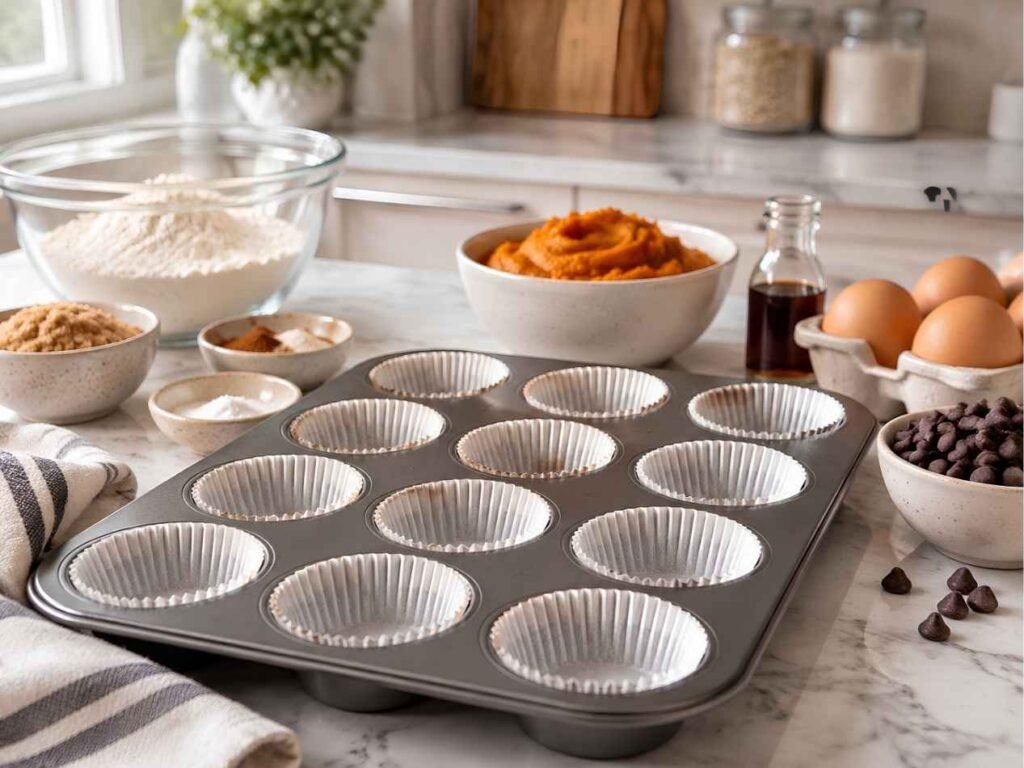 Prep and Preheat
Preheat the oven to 350°F (175°C) and line a standard 12-cup muffin tin with paper liners.