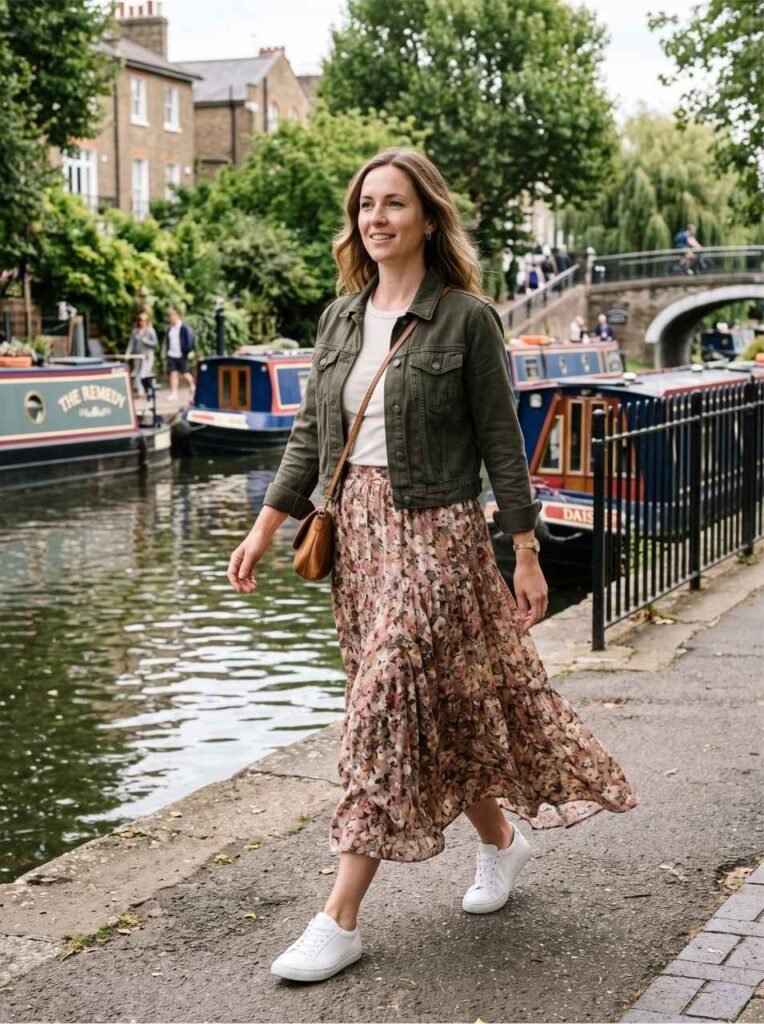 Romantic Maxi Skirt With a Fitted Top