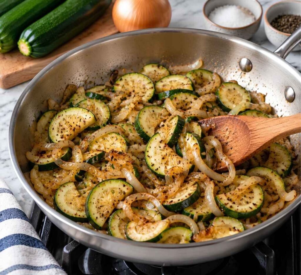 Sauté the Vegetables: Heat the olive oil in a large skillet over medium heat. 