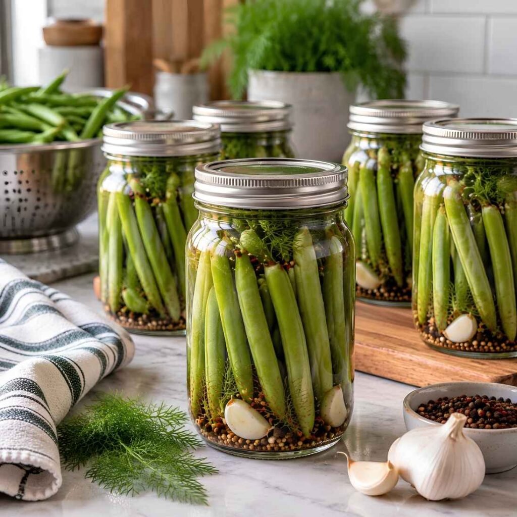 Easy Pickled Dilly Beans Recipe This easy pickled dilly beans recipe is the perfect way to turn fresh green beans into a crisp, tangy snack bursting with garlic and dill flavor.