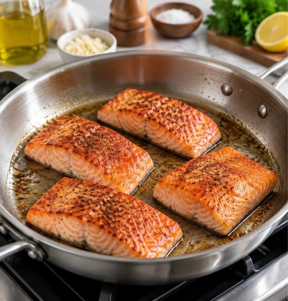 Sear first, glaze later