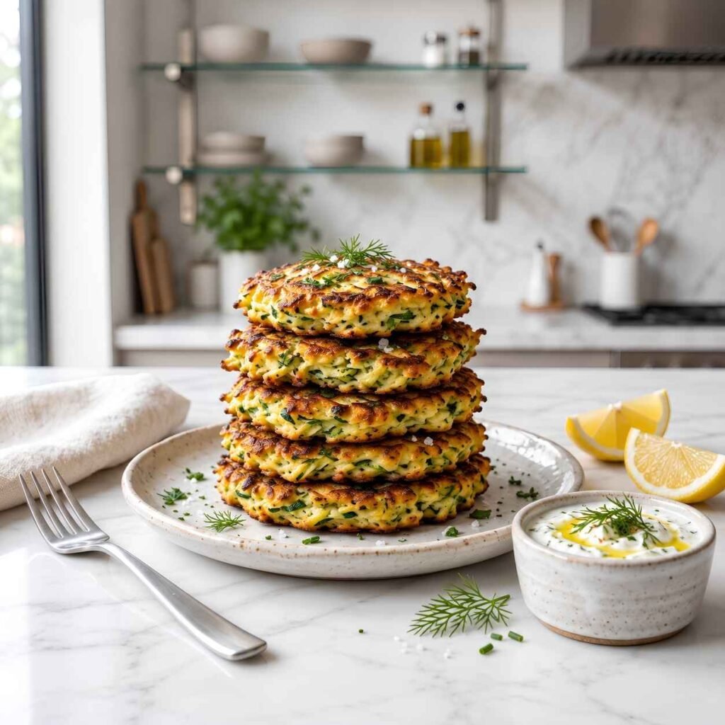 Zucchini Fritters Air Fryer Recipe
This zucchini fritters air fryer recipe turns simple summer zucchini into crispy,