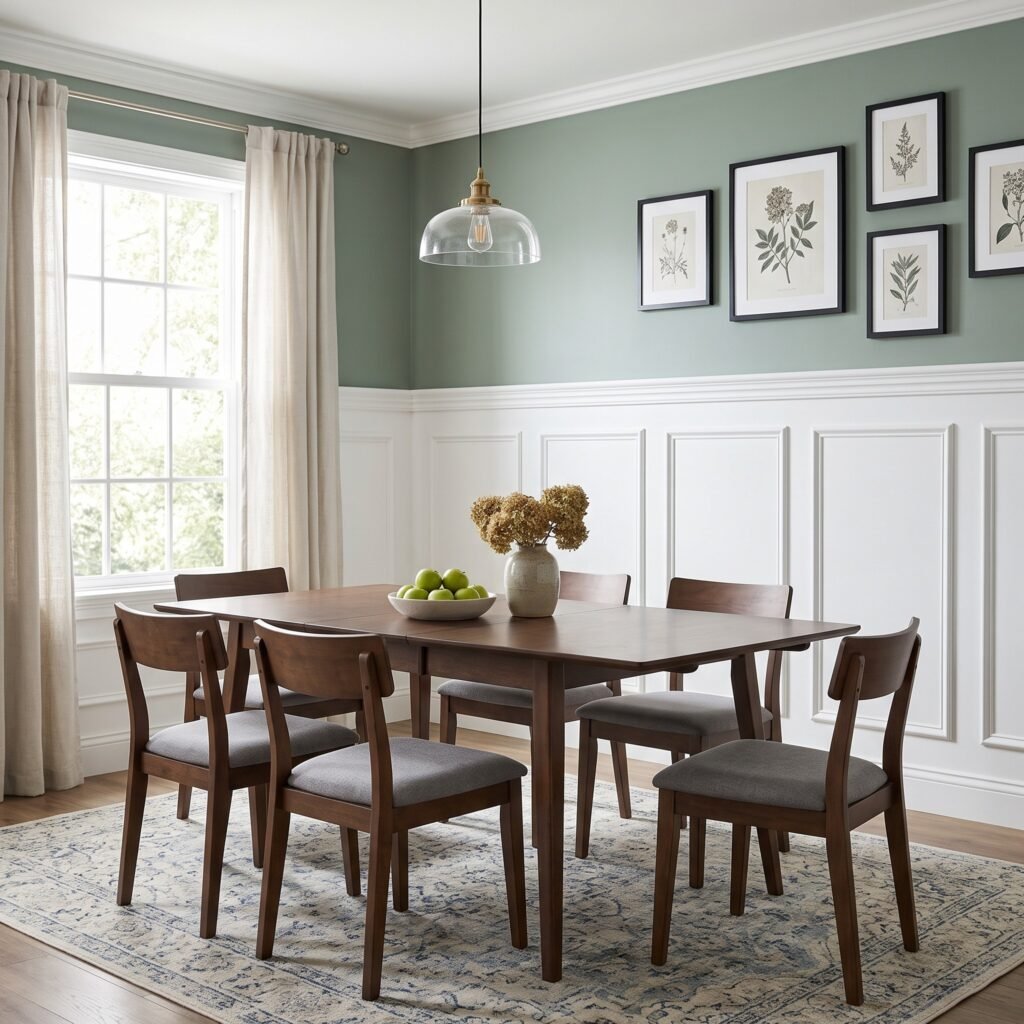 Wainscoting with a Painted Upper Wall