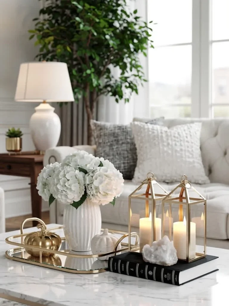Elegant Neutral Living Room DecorÂ