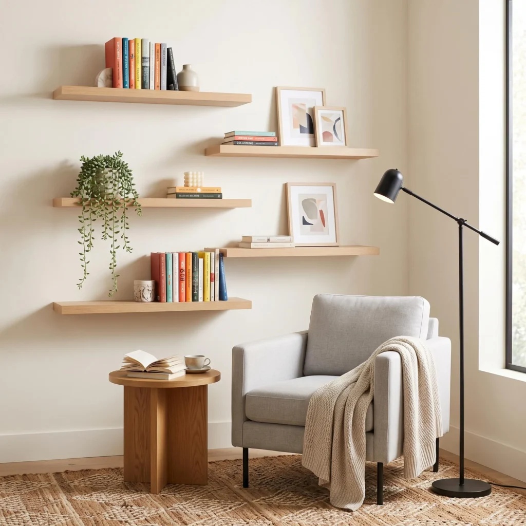 Floating Shelf Reading Room