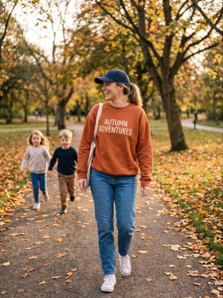 Sweatshirt with Jeans and a Baseball Cap