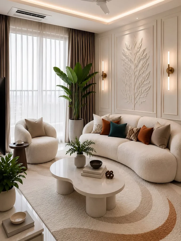 Soft Neutral Luxury Living Room 