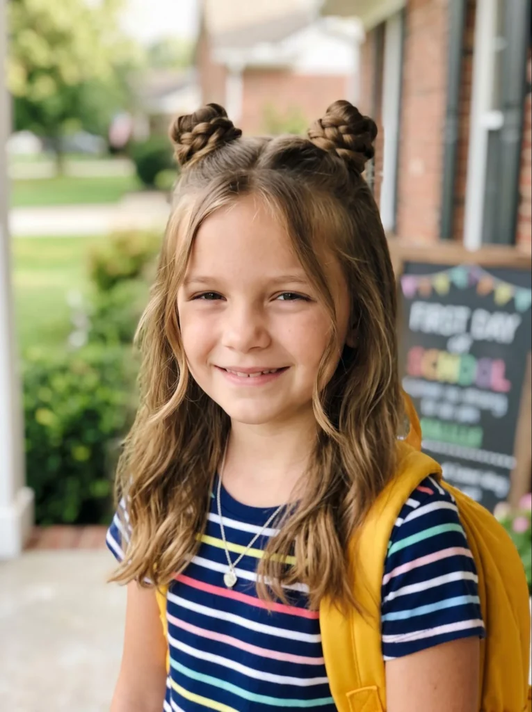 Half-Up Space Buns