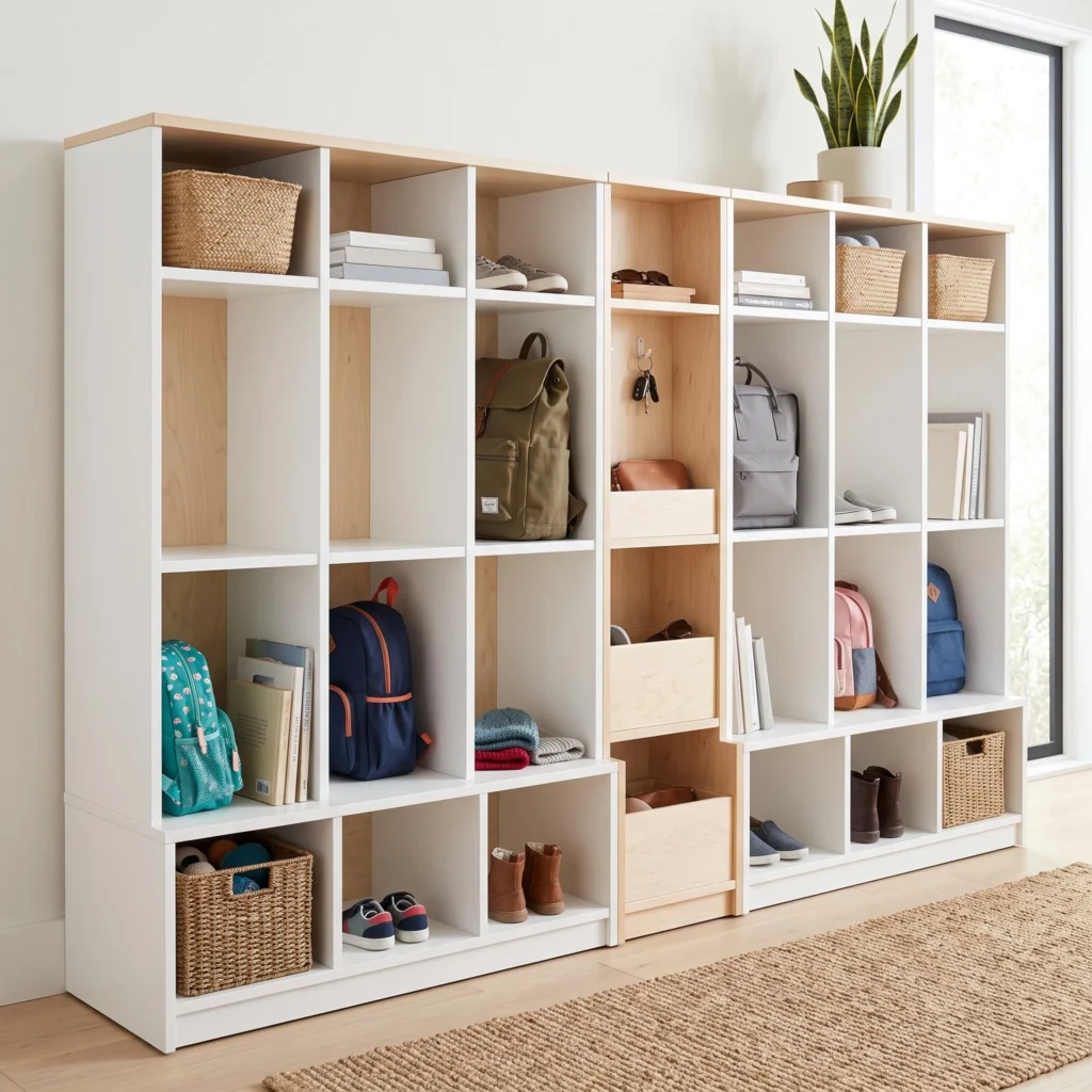 Open Cubby Backpack Organization Station