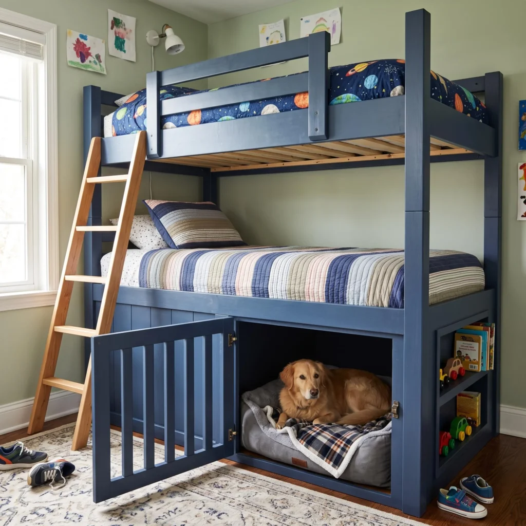 Bunk Bed Style Dog Bed Built Into Furniture