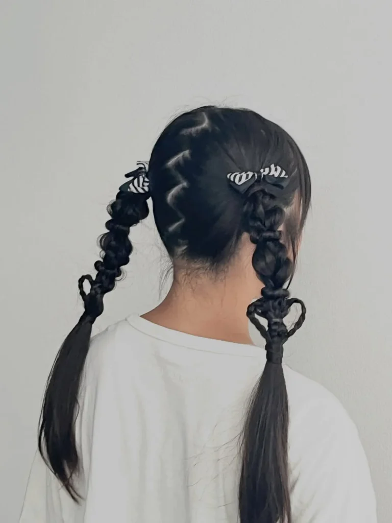 Bubble Braids with Bow Details