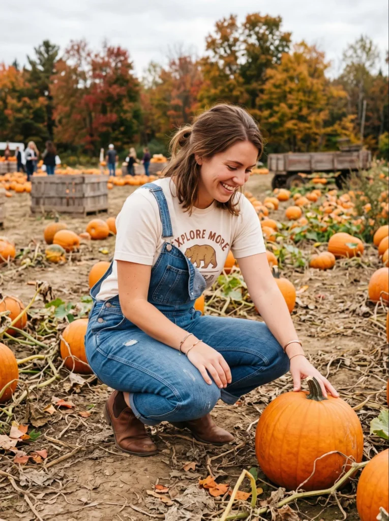 Denim Overalls with a Graphic Tee