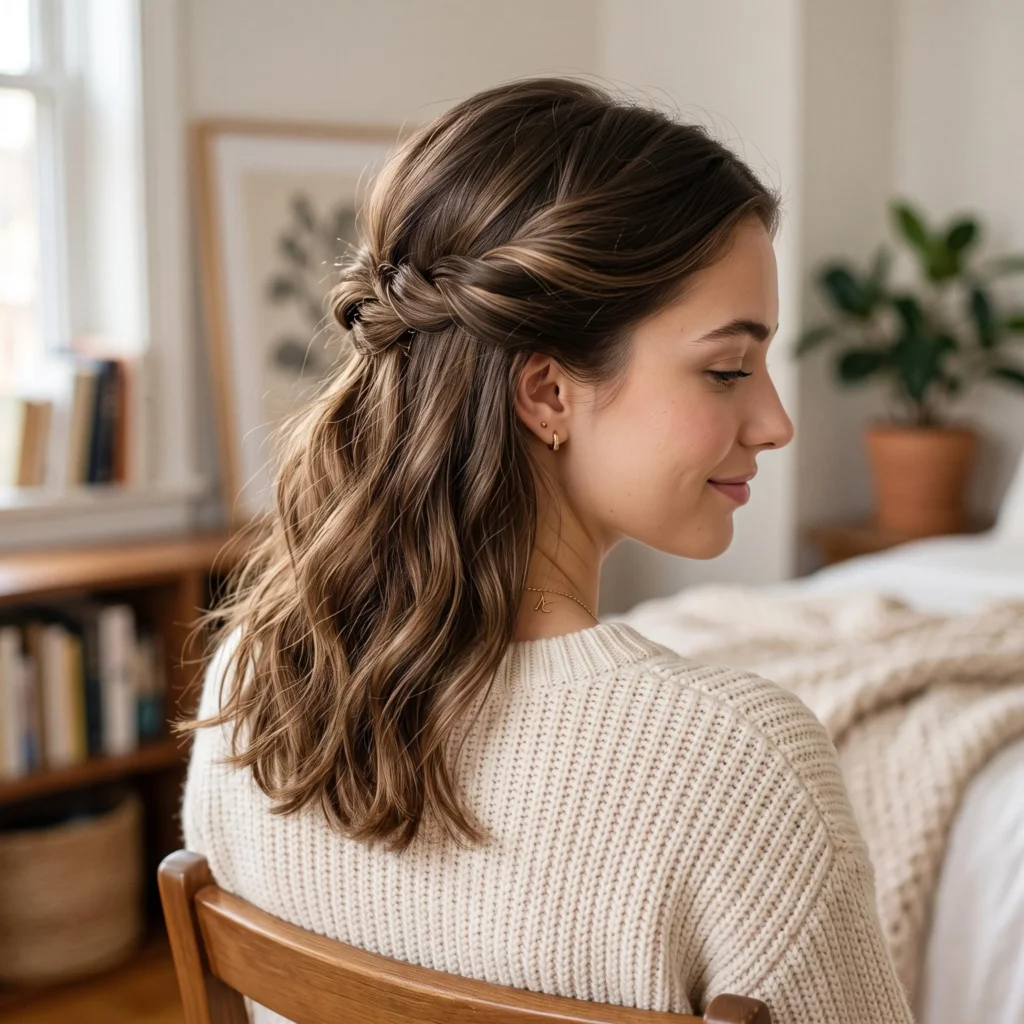 Twisted Half-Up Style