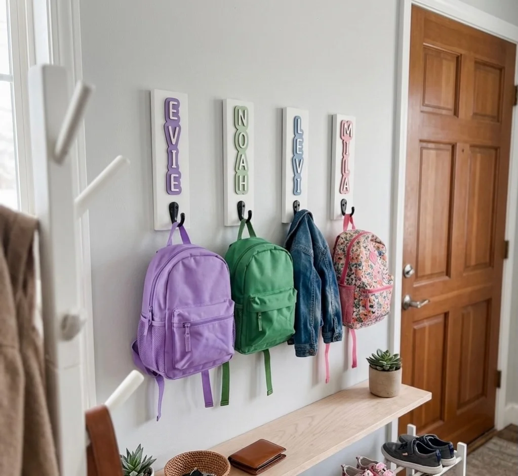 Personalized Backpack and Coat Drop Zone