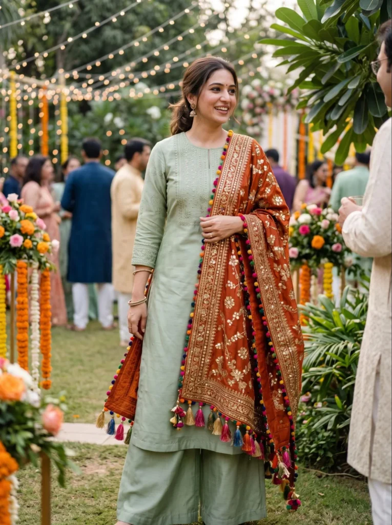 Kurta Set with Statement Dupatta