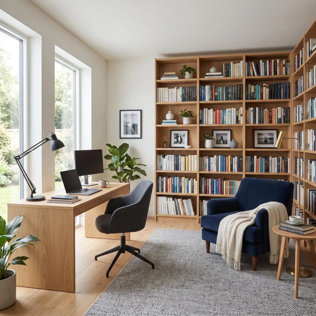 Modern Home Library Office Combination
