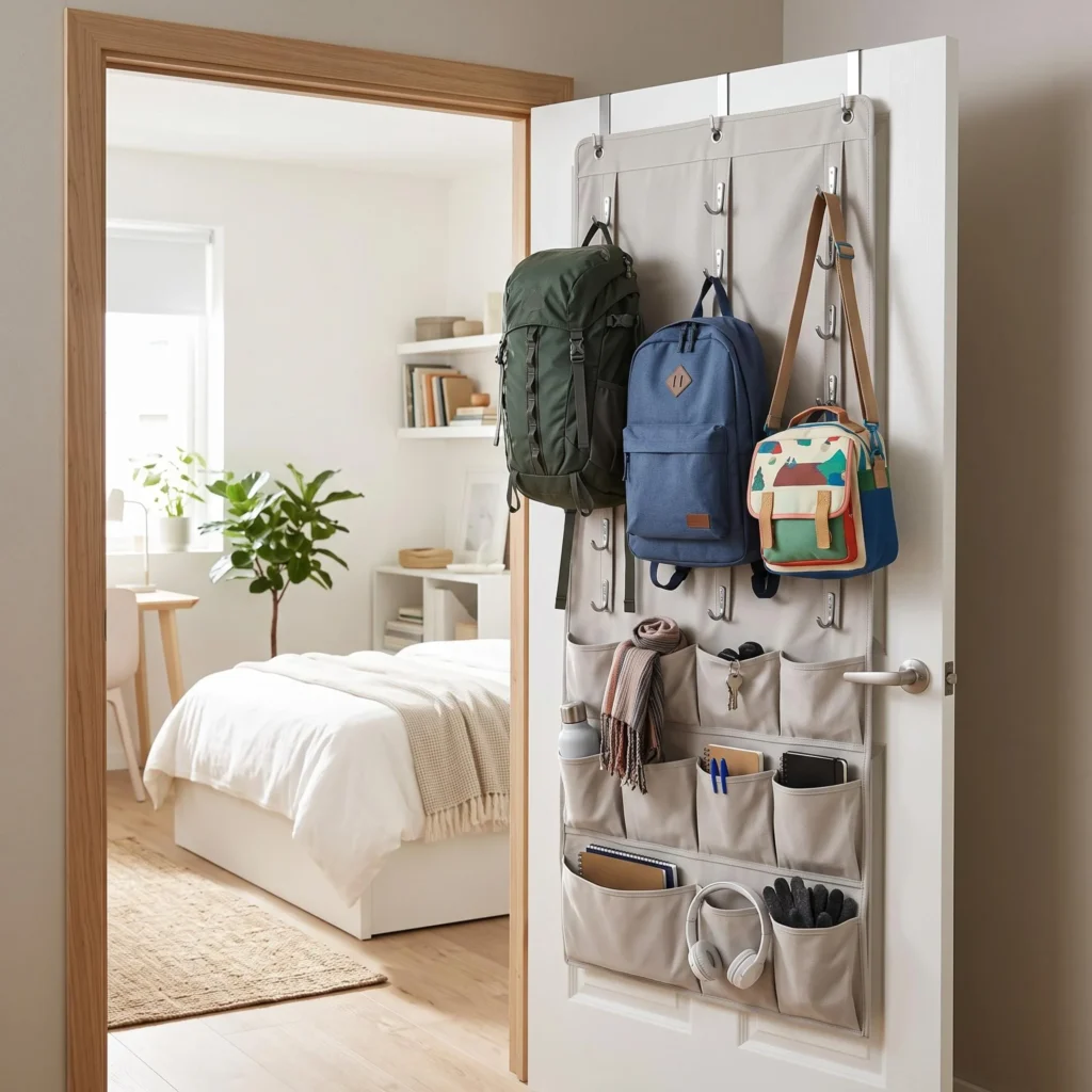 Behind-the-Door Backpack Storage