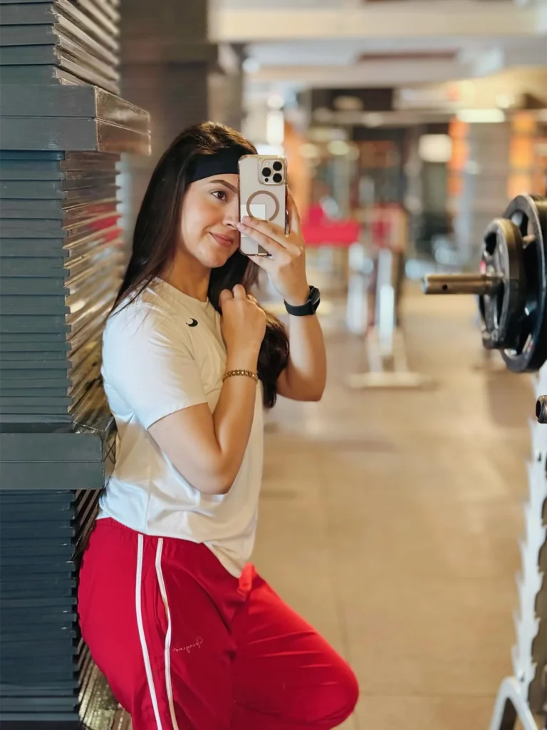 White T-Shirt with Red Track Pants 