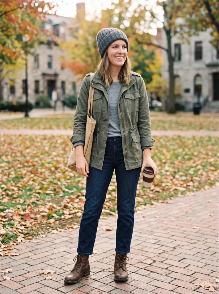 Utility Jacket with Jeans