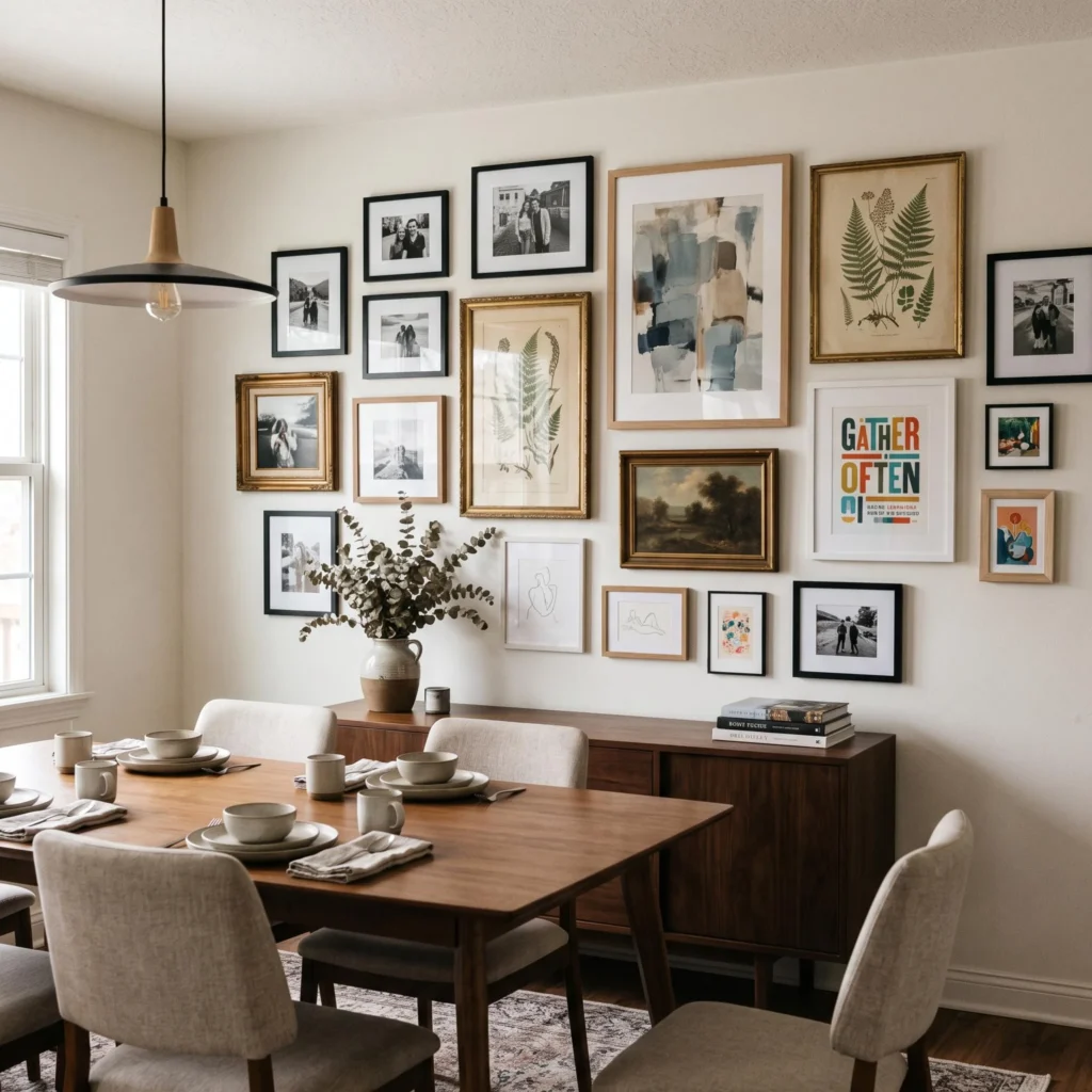 Gallery Wall of Framed Art
