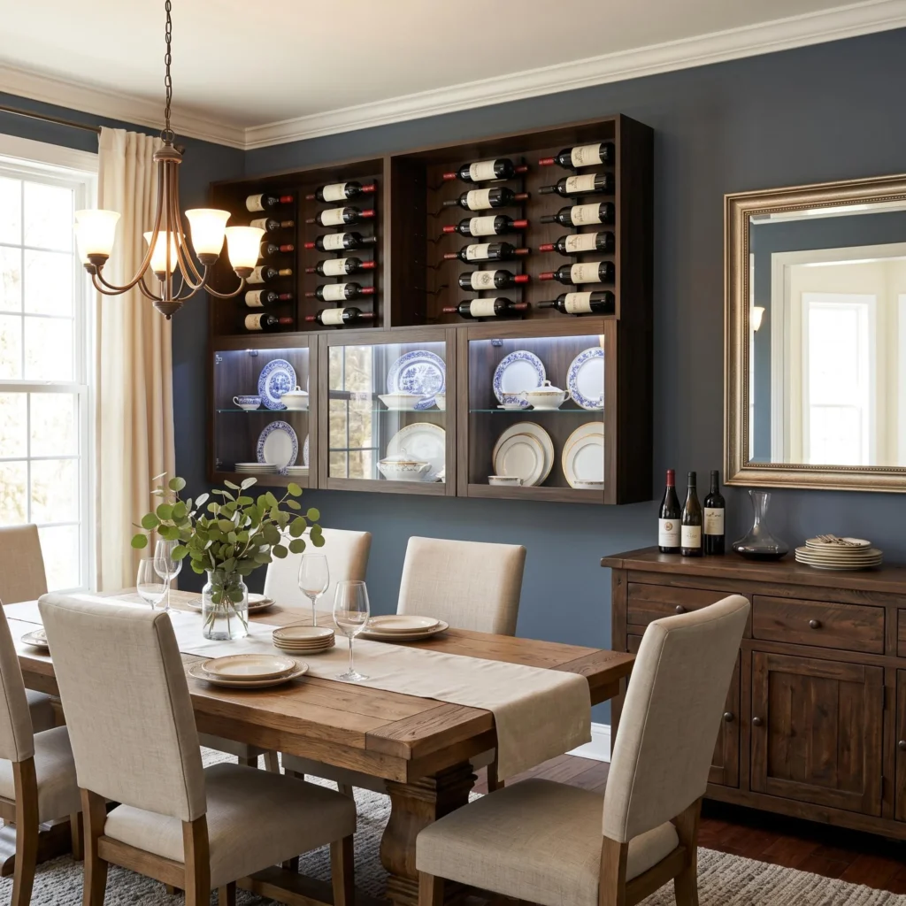 Wall-Mounted Wine or China Display