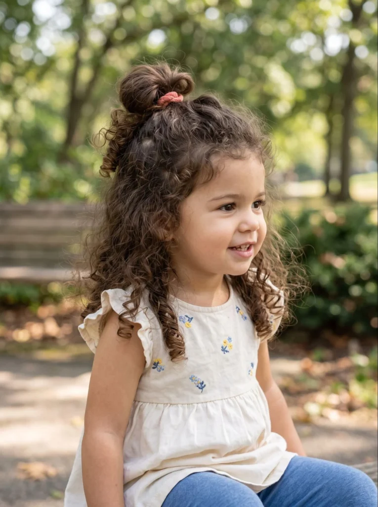 Curly Half-Bun