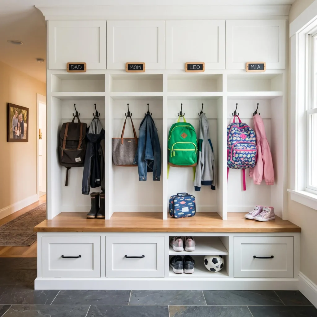 Built-In Backpack Locker Storage