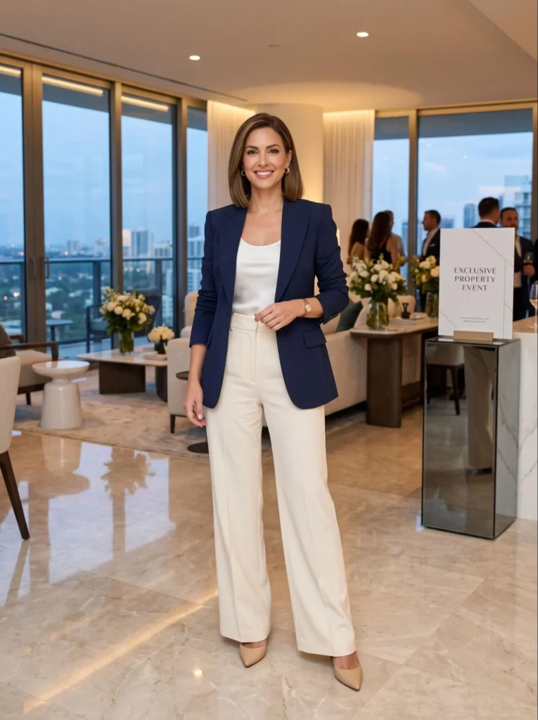 Blazer With Wide Leg Pants