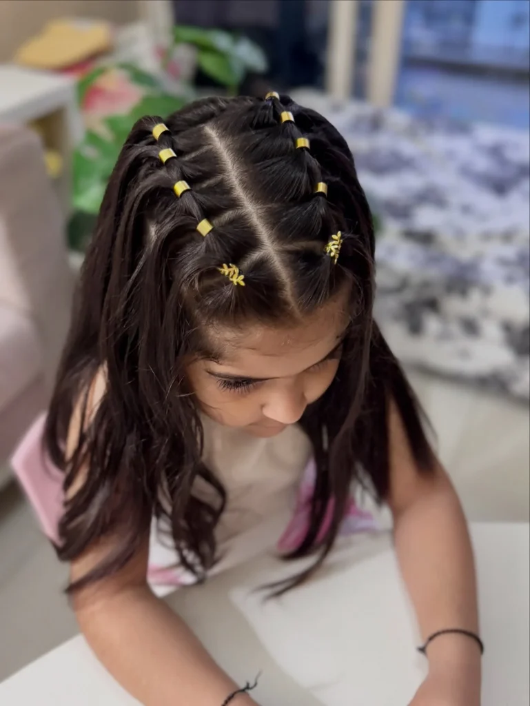Bubble Braids with Gold Accents