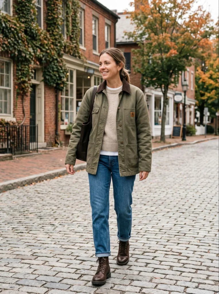 Classic Jeans with a Barn Jacket
