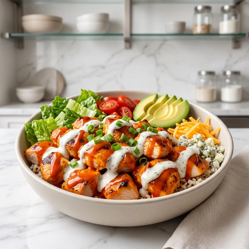 High Protein Buffalo Chicken Bowls