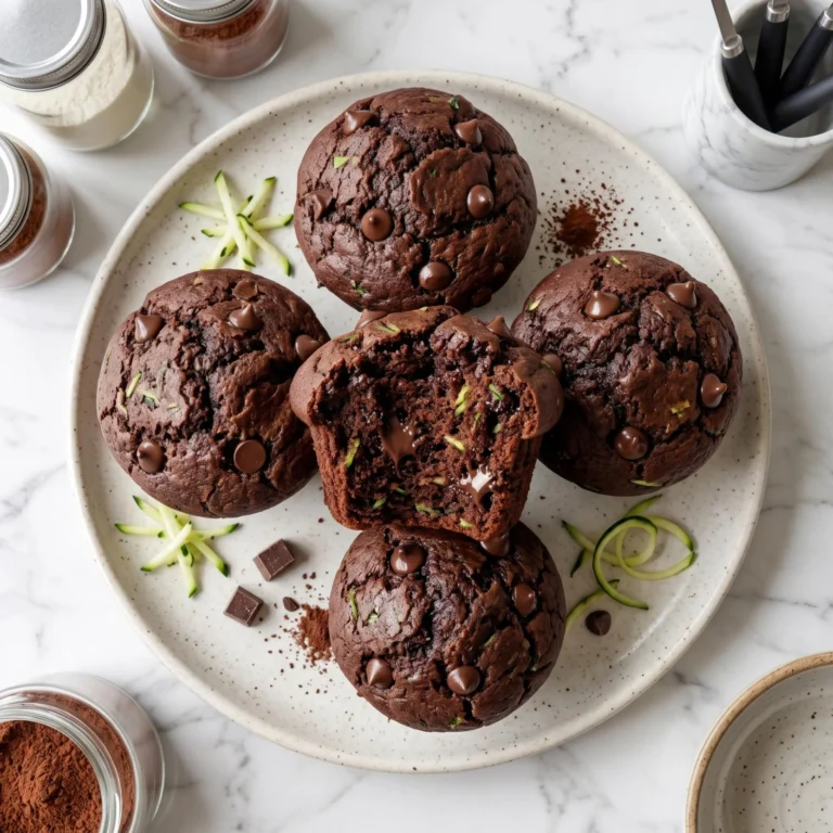 Healthy Zucchini Chocolate Muffins Recipe