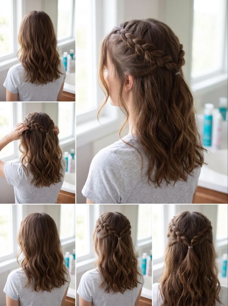Braided Half-Up Style