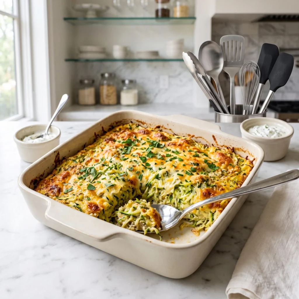 Easy Shredded Zucchini Casserole Recipe