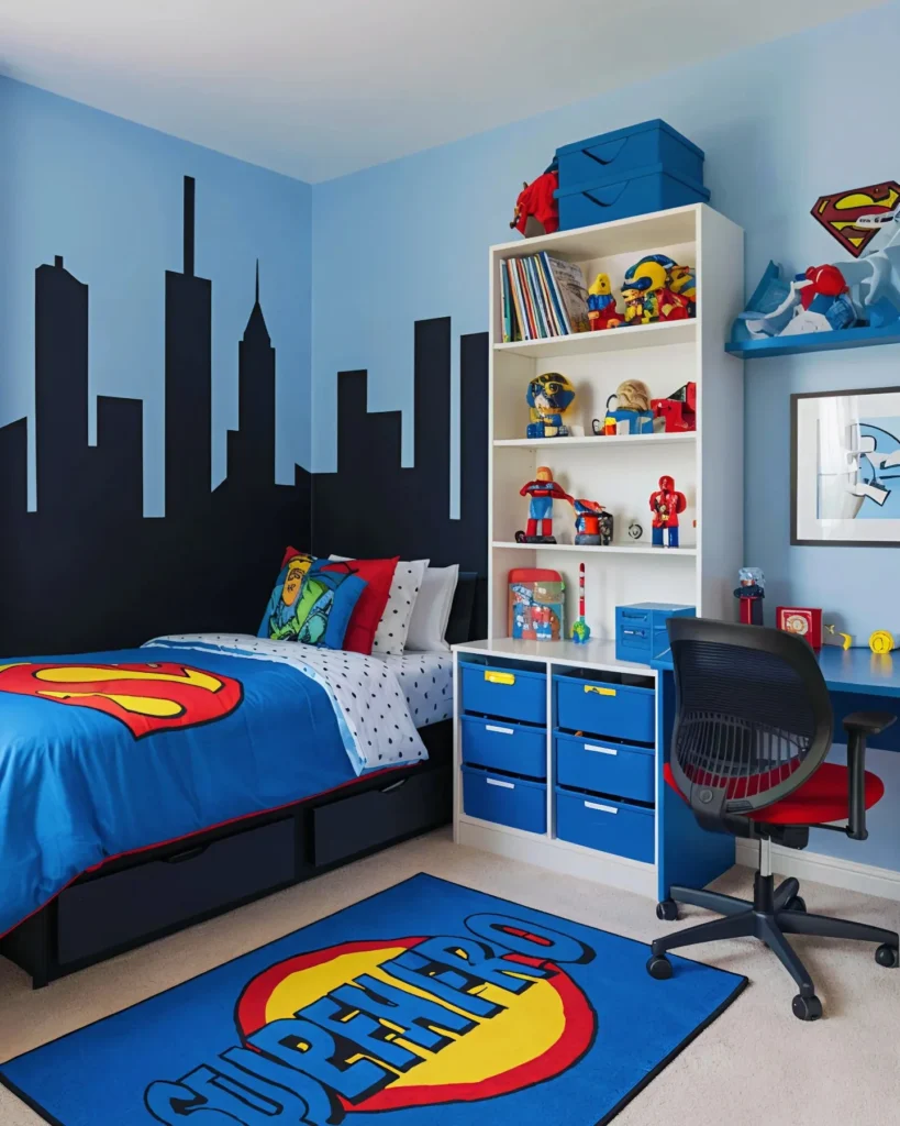 Superhero-Themed Toddler Bedroom 